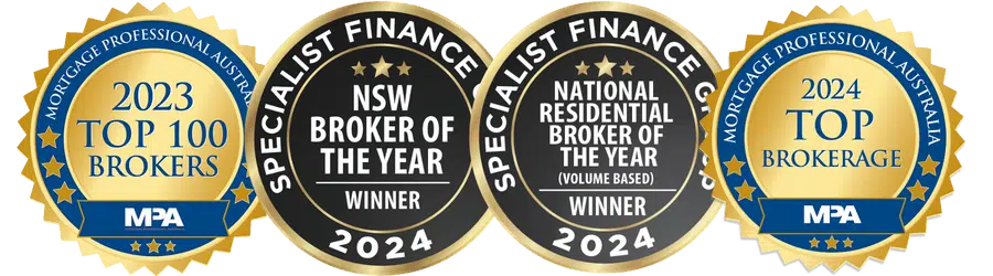 Awards 2024 and 2023 mortgage broker Sydney UF