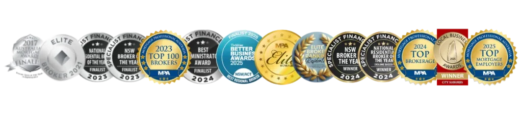 broker awards 2017 to 2025 for mortgage brokers in Sydney